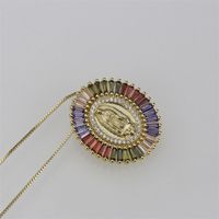 South American Elliptical Christian Colored Virgin Necklace Nhbp145761 main image 4