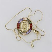 South American Elliptical Christian Colored Virgin Necklace Nhbp145761 main image 5