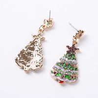 Stylish Christmas Tree Rhinestone Christmas Day Earrings Nhhn145788 main image 5