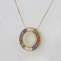 Round Hollow Colored Zircon Necklace Nhbp145835 main image 4