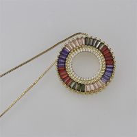Round Hollow Colored Zircon Necklace Nhbp145835 main image 5