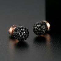 Korean Version Of The Simple Pavé Small Ladies Copper Inlaid Zirconium Studs Nhtm145873 main image 4