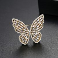 Womens Butterfly Copper Inlay Zircon Brooches Nhtm145885 main image 8