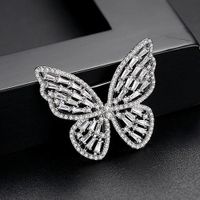Womens Butterfly Copper Inlay Zircon Brooches Nhtm145885 main image 9