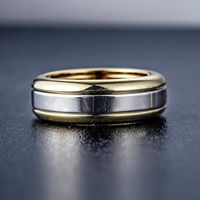 Personal Isierte Einfache Glänzend Vergoldete Gold Ring Weibliche All-match-hipster Edelstahl Ring Schmuck 10826002 main image 5