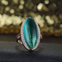 Koreanische Mode Retro Diamant Halbe Del Stein Ring Mode Atmosphäre Braut Schmuck Hersteller Großhandel 95810 main image 3