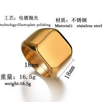 Fashion Geometric 304 Stainless Steel No Inlaid 18K Gold Plated Men'S main image 3