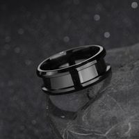 Fashion Stainless Steel 8mm Wide Double Oblique Ring Nhhf145911 main image 5
