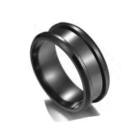Fashion Stainless Steel 8mm Wide Double Oblique Ring Nhhf145911 main image 8