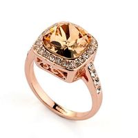 Exquisiter, Super Blinkender Diamant Kristall Ring, Schönes Temperament, Braut Kleid, Ornament, Ring, , Heiße Lieferung 115185 main image 2