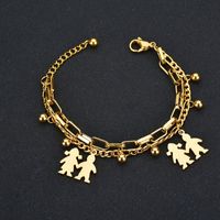 Fashion Geometric 304 Stainless Steel 18K Gold Plated No Inlaid Bracelets In Bulk main image 14