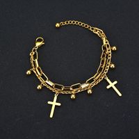 Fashion Geometric 304 Stainless Steel 18K Gold Plated No Inlaid Bracelets In Bulk main image 4