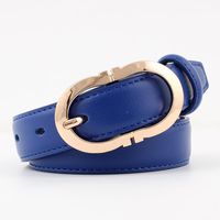 Simple Sewing Thread Metal Buckle Solid Color Women Belt Nhpo145938 main image 7
