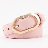 Simple Sewing Thread Metal Buckle Solid Color Women Belt Nhpo145938 main image 8