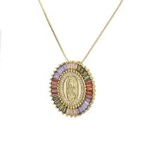 South American Elliptical Christian Colored Virgin Necklace Nhbp145761 sku image 1