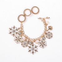 Snowflake Drop Glaze Multi Pendant Christmas Bracelet Nhhn145763 sku image 1