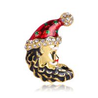 Broches De Aleación De Aceite De Gota De Sombrero De Navidad Para Mujer Nhdr145780 sku image 1