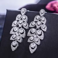 Womens Floral Electroplated Copper  Earrings Nhlj145812 sku image 1