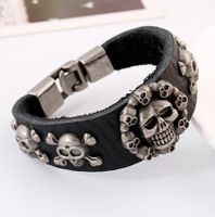 European And American New Buckle Leather Leather Bracelet Nhpk145816 sku image 1