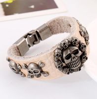 European And American New Buckle Leather Leather Bracelet Nhpk145816 sku image 2