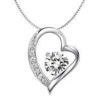 Korean Version Of The Simple Classic Heart And Eight Arrows Zircon Necklace Nhlj145837 sku image 1