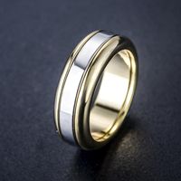 Simple Glossy Alloy Stainless Steel Ring Nhlj145888 sku image 9