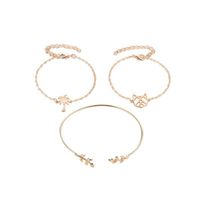 Vente Chaude En Europe Et En Amérique Main Bijoux Creux Kitty Bracelet De Noix De Coco Arbre Bracelet Olive Branche Bracelet Trois-pièce Set Exclusif Pour Croix-frontière main image 7