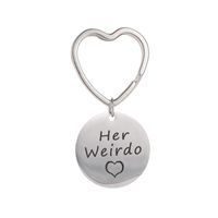 Vente Chaude En Europe Et Amérique Goutte D'huile Anglais Lettre Keychain Son Fou Son Cinglé En Acier Inoxydable Amour Coeur Ornements main image 8