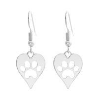 Fashion Hollow Heart Cat Claw Dog Paw Print Earrings Nhcu146614 main image 7