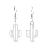 Exclusif Pour Croix-frontière Chaud-vente Creux Cactus Boucles D'oreilles Gouttes Pour Les Oreilles Anti-allergie Oreille Crochet Couleur Préserver Électrolytique Cactus Oreille Goujons main image 1