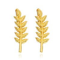 Womens Leaf Plating Alloy Earrings Nhcu146633 main image 2