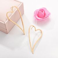 Fashion Pierced Love Heart-shaped Metal Earrings Nhcu146641 main image 3