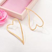 Fashion Pierced Love Heart-shaped Metal Earrings Nhcu146641 main image 4