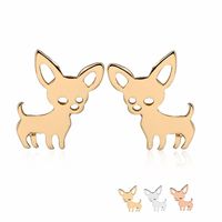 Cartoon Animal Puppy Cat Deer Earrings Necklace Set Nhcu146645 main image 3