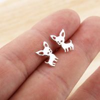 Cartoon Animal Puppy Cat Deer Earrings Necklace Set Nhcu146645 main image 5