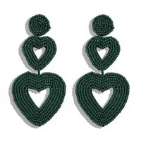 Ethnic Style Hand-woven Heart-shaped Niche Earrings Nhjq146673 main image 9