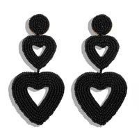 Ethnic Style Hand-woven Heart-shaped Niche Earrings Nhjq146673 main image 13
