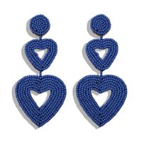 Ethnic Style Hand-woven Heart-shaped Niche Earrings Nhjq146673 main image 14