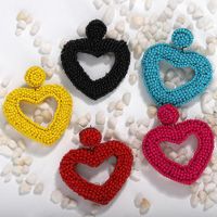 Womens Heart Shaped Beads Earrings Nhjq146677 main image 5