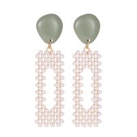 Fashion Geometric Square Imitation Beads Earrings Nhcu146691 main image 9