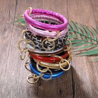 Korean Version Of The Simple Leather Large Circle Bracelet Nhjq146695 main image 4