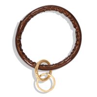 Korean Version Of The Simple Leather Large Circle Bracelet Nhjq146695 main image 15