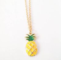 Vente Chaude Mignon Baisse De Pétrole Ananas Collier De Femmes Clavicule Chaîne Creative Fruits Ananas Pendentif Collier En Gros main image 1