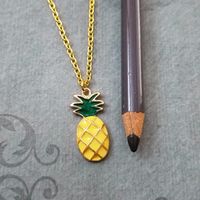 Cute Dripping Oil Pineapple Necklace Nhcu146710 main image 4