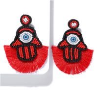 European And American Magic Eye Rice Beads Tassel Earrings Nhjq146720 main image 24
