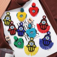 European And American Magic Eye Rice Beads Tassel Earrings Nhjq146720 main image 22