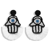 European And American Magic Eye Rice Beads Tassel Earrings Nhjq146720 main image 21
