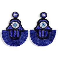 European And American Magic Eye Rice Beads Tassel Earrings Nhjq146720 main image 8