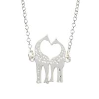 Commerce Extérieur Animal Cerf Sika Pendentif Collier Alliage Pendentif Girafe Baisers Collier Avec Chaîne De Cuivre Usine En Gros sku image 2