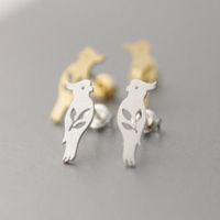 Fashion Animal Hollow Bird Parrot Alloy Earrings Nhcu146554 sku image 1